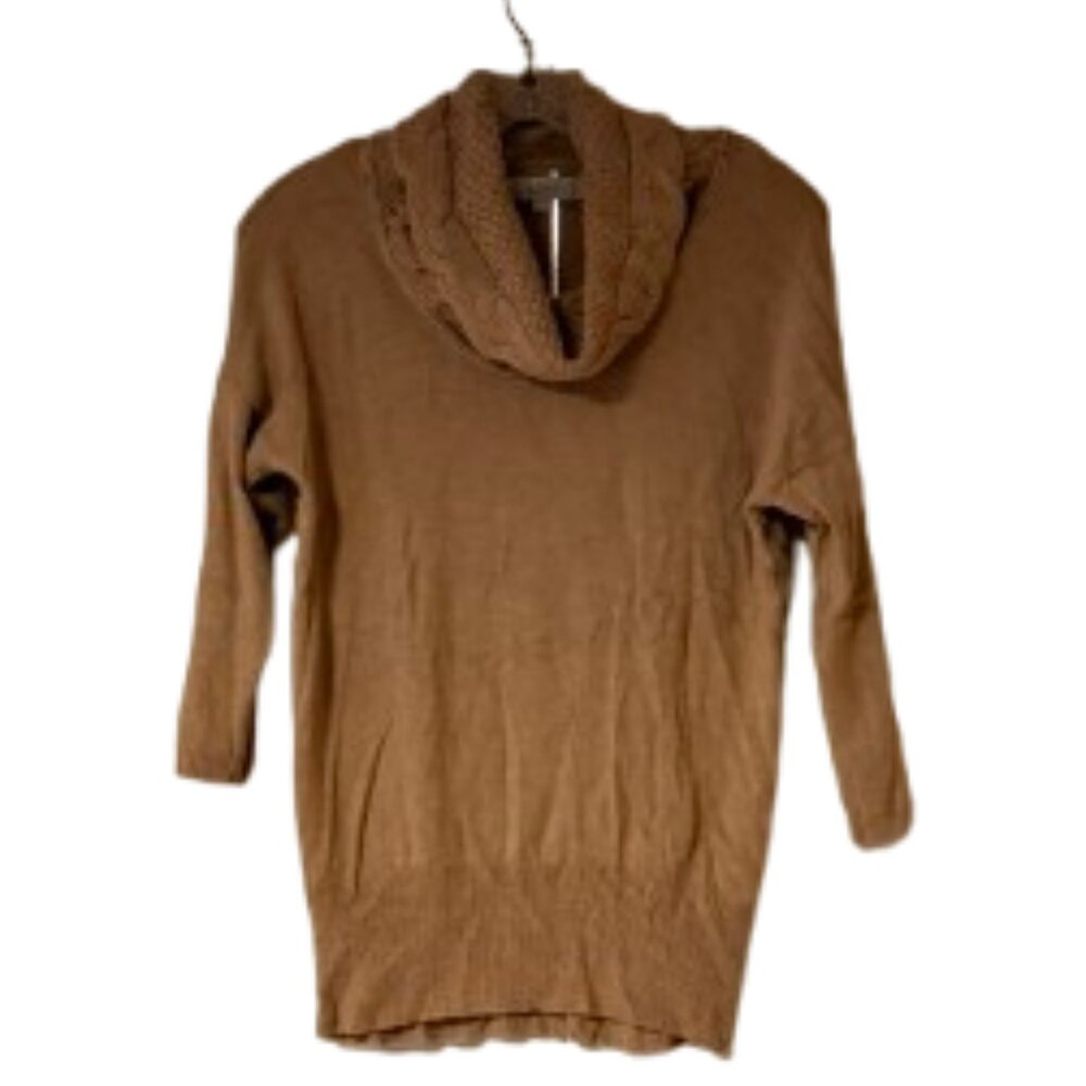 Loft Tan/Camel Cable Cowlneck Sweater - Medium